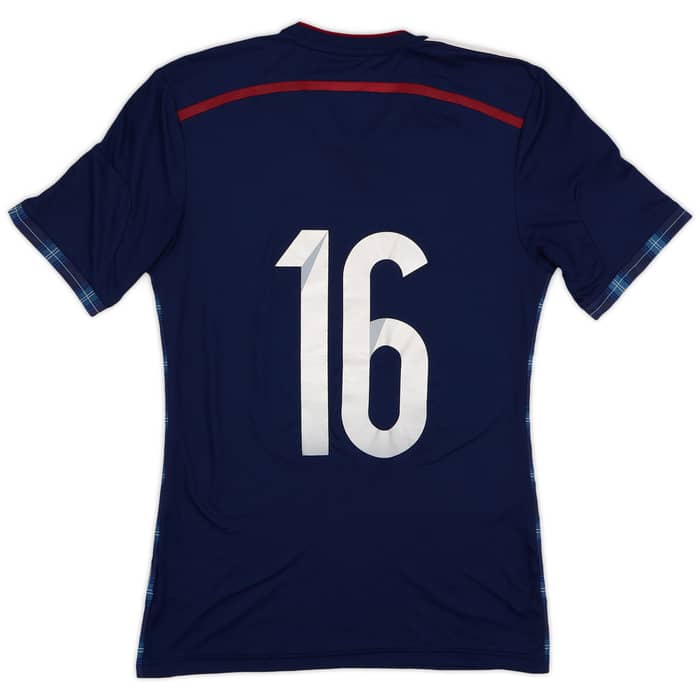 2014-15 Scotland Player Issue Home L/S Shirt #16 - 7/10 - (S)