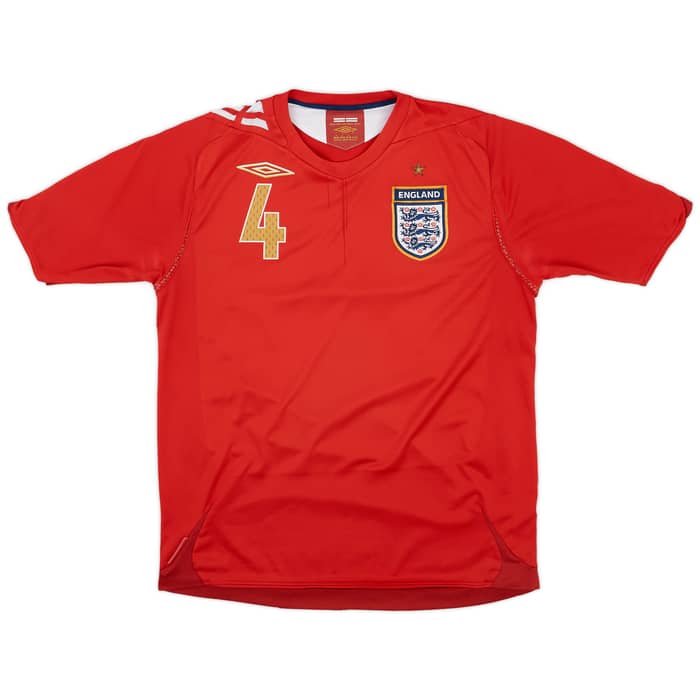 2006-08 England Away Shirt Gerrard #4 - 5/10 - (M)