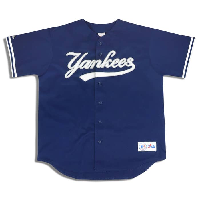 1990s New York Yankees Jeter #2 Majestic Jersey (Alternate) XXL