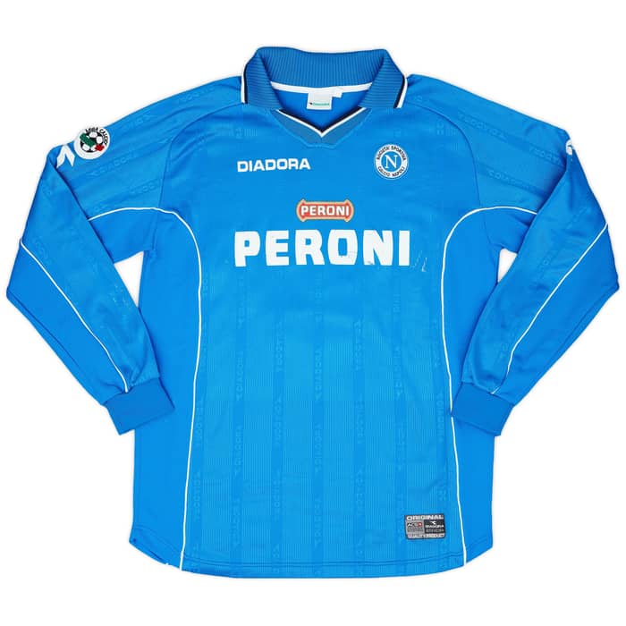 2000-01 Napoli Match Worn Home L/S Shirt Fresi #6
