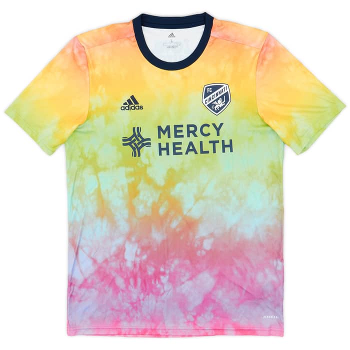 2021 FC Cincinnati adidas Pride Pre-match Training Shirt - 10/10 - (L)
