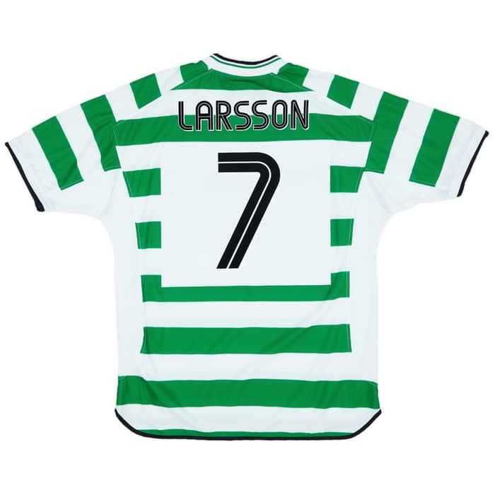 2001-03 Celtic Home Shirt Larsson #7 - 9/10 - (XL)