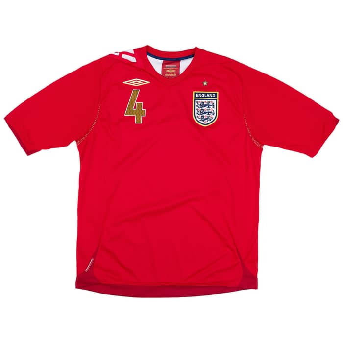 2006-08 England Away Shirt Gerrard #4 - 7/10 - (L)