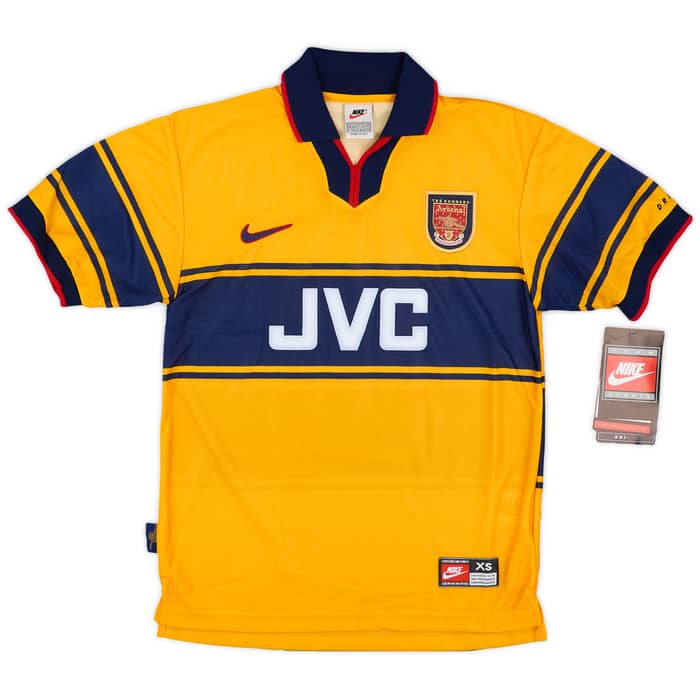 1997-99 Arsenal Away Shirt Bergkamp #10 (XS)