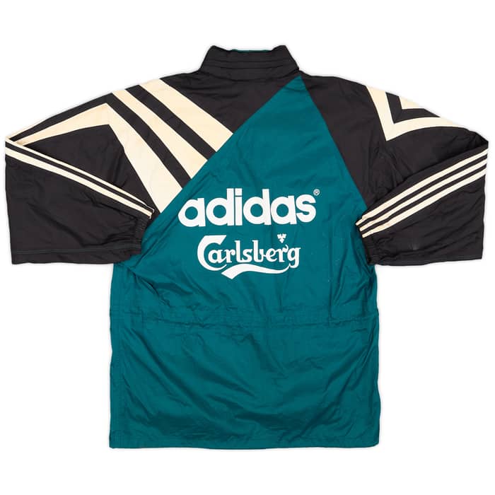 1995-96 Liverpool adidas Hooded Rain Jacket - 7/10 - (S)
