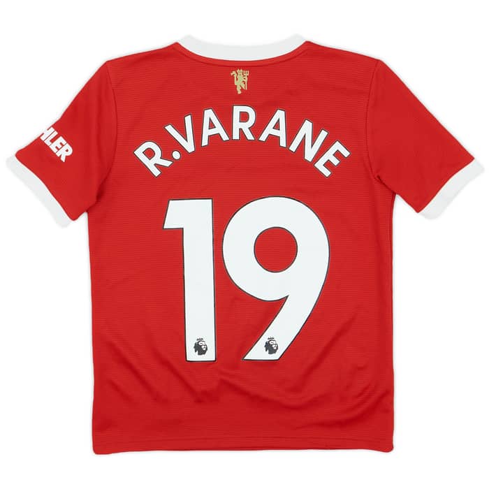 2021-22 Manchester United Home Shirt R.Varane #19 - 8/10 - (M.Boys)