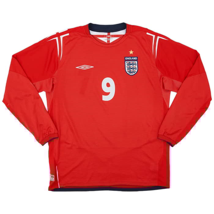 2004-06 England Away L/S Shirt Rooney #9 - 8/10 - (L)