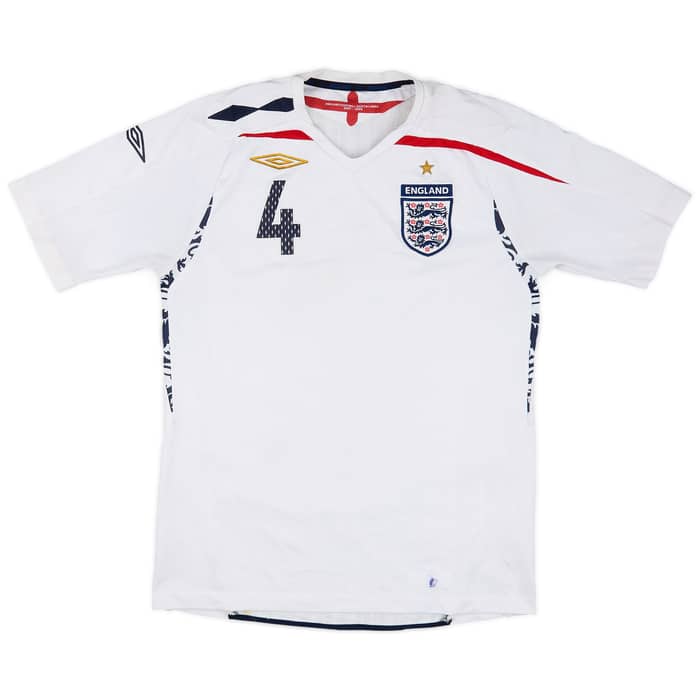 2007-09 England Home Shirt Gerrard #4 - 6/10 - (M)