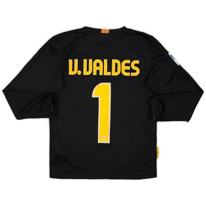 2009-10 Barcelona GK Shirt V.Valdes #1 - 6/10 - (L.Boys)