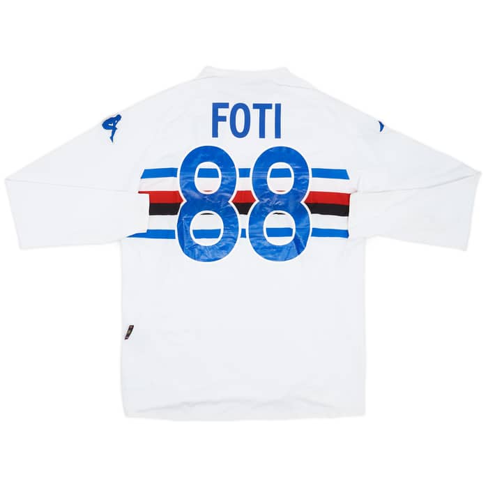 2006-07 Sampdoria Match Issue Away Shirt Foti #88