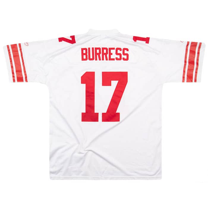 2007 New York Giants Burress #17 Reebok Premier Jersey (Away) XXL