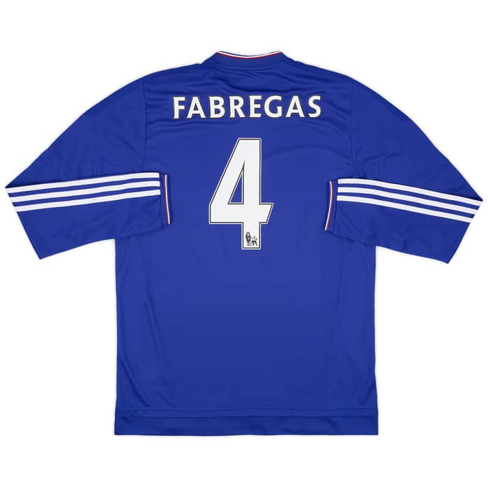2015-16 Chelsea Player Issue Home L/S Shirt Fabregas #4 (L/XL)