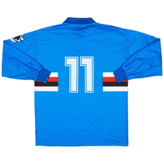 1992-93 Sampdoria Match Worn Home L/S Shirt #11 (Bonetti)