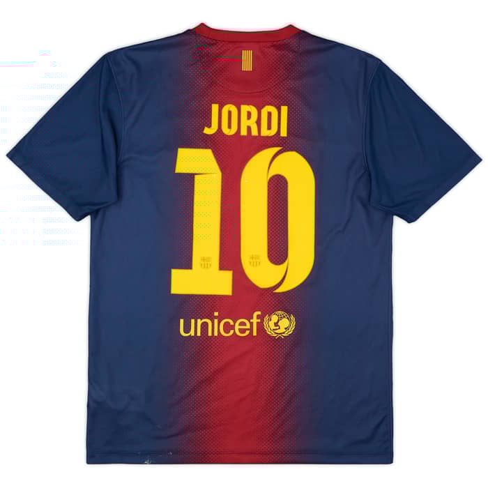 2012-13 Barcelona Basic Home Shirt Jordi #10 - 8/10 - (M)