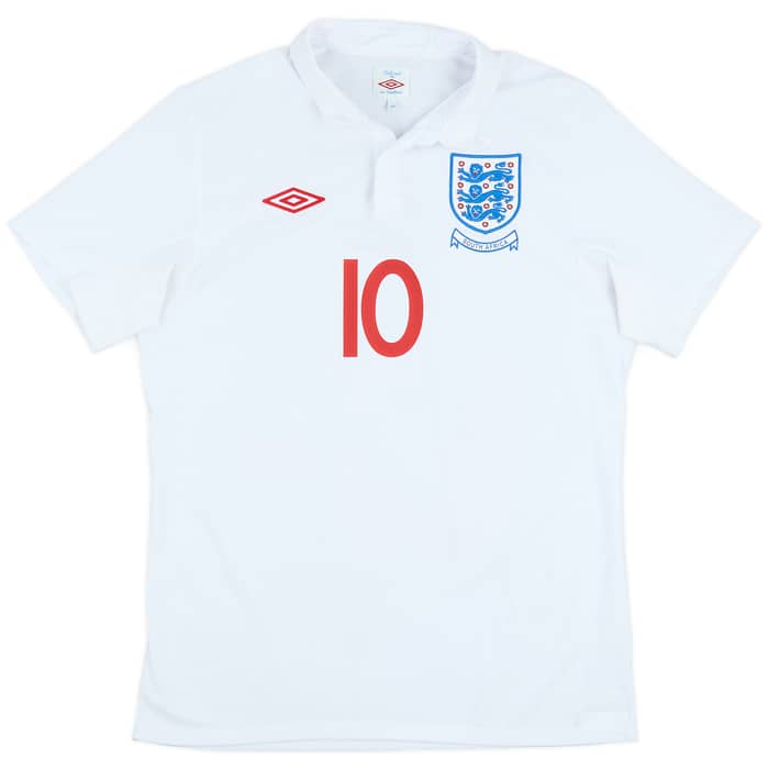 2009-10 England 'South Africa' Home Shirt Rooney #10 - 8/10 - (M)