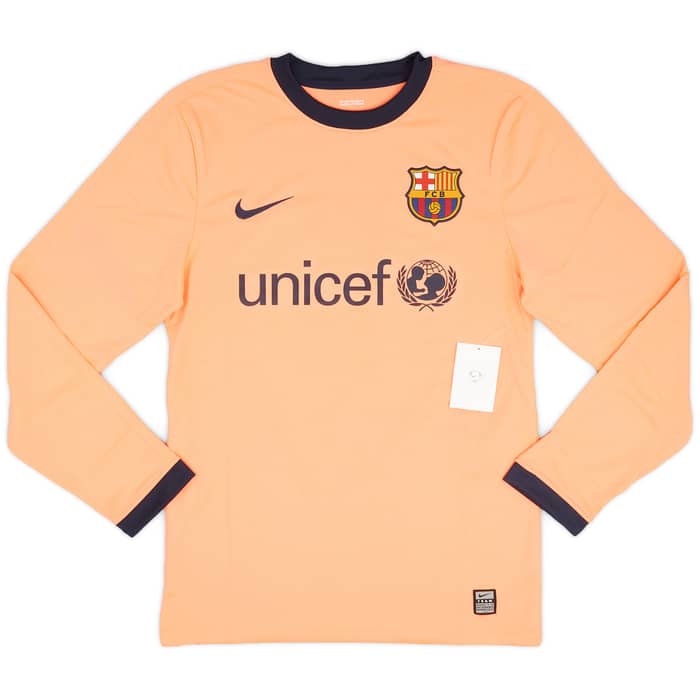 2009-10 Barcelona Away L/S Shirt Messi #10 (M)