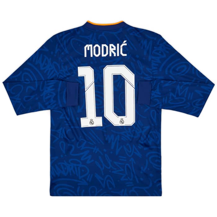 2021-22 Real Madrid Away L/S Shirt Modric #10 - 10/10 - (S)