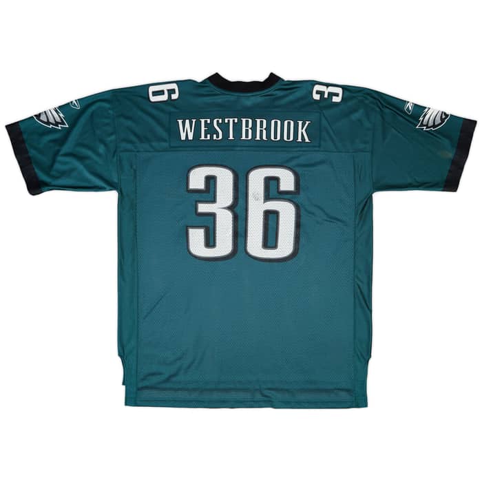 2003-04 Philadelphia Eagles Westbrook #36 Reebok On Field Home Jersey - 7/10 - (XXL)