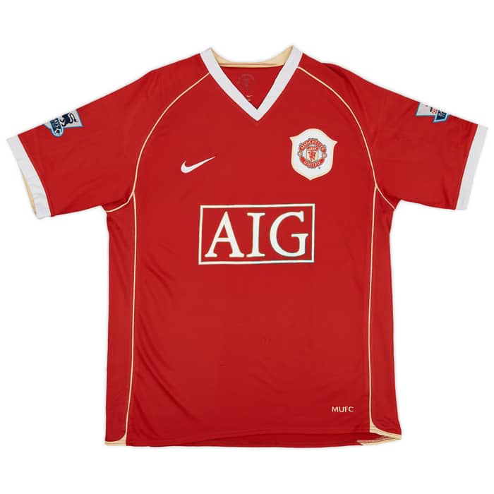 2006-07 Manchester United Home Shirt Heinze #4 - 6/10 - (M)