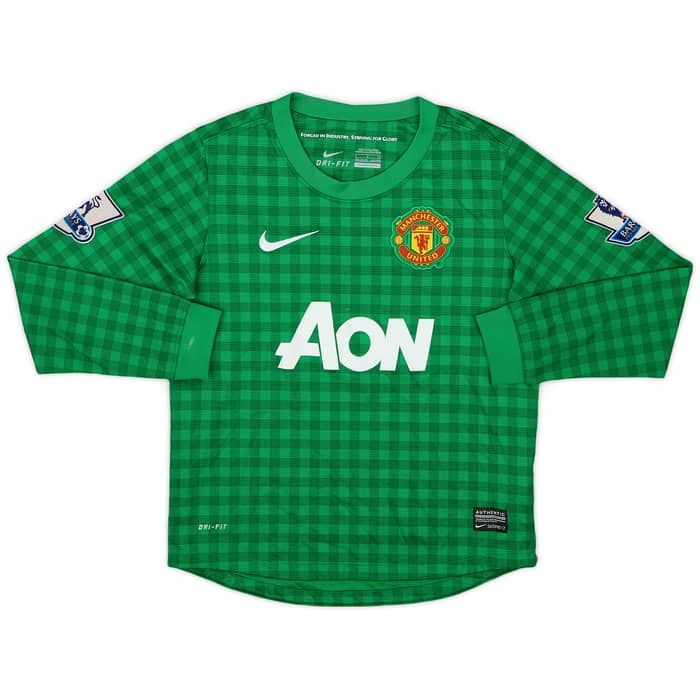 2012-13 Manchester United GK Shirt De Gea #1 - 7/10 - (S.Boys)