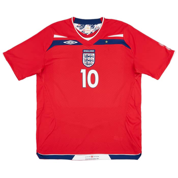 2008-10 England Away Shirt Rooney #10 - 8/10 - (XL)