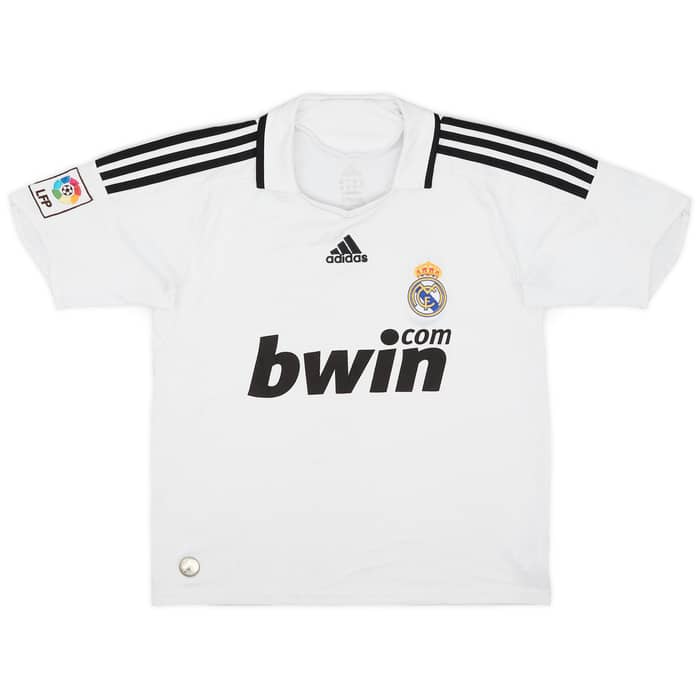 2008-09 Real Madrid Home Shirt Van Der Vaart #23 - 7/10 - (L.Boys)