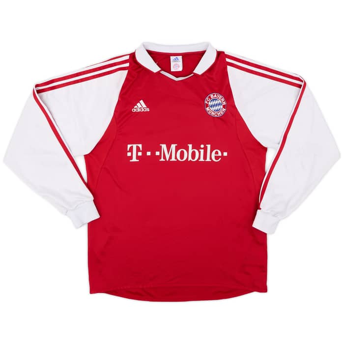 2003-04 Bayern Munich Home L/S Shirt Ballack #13 - 6/10 - (M)