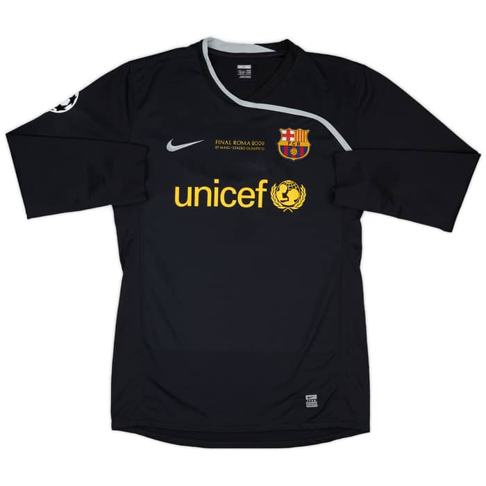 2008-09 Barcelona Player Issue Champions League Final GK Shirt V. Valdes #1 - 5/10 - (XL)