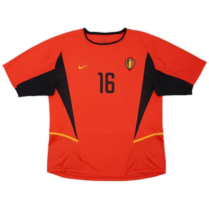 2002-04 Belgium Home Shirt Van Buyten #16 - 8/10 - (L)