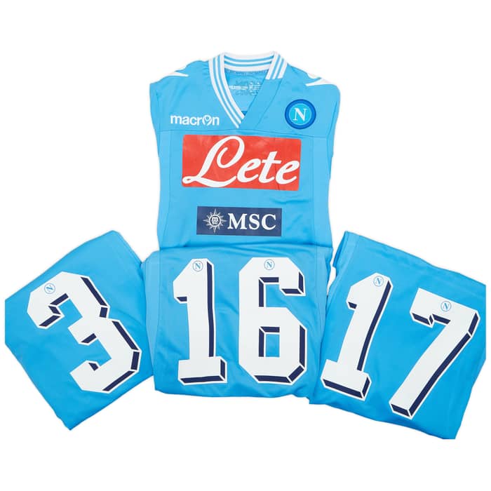 2012-13 Napoli Player Issue Home L/S Shirt - 3/10 - (M)