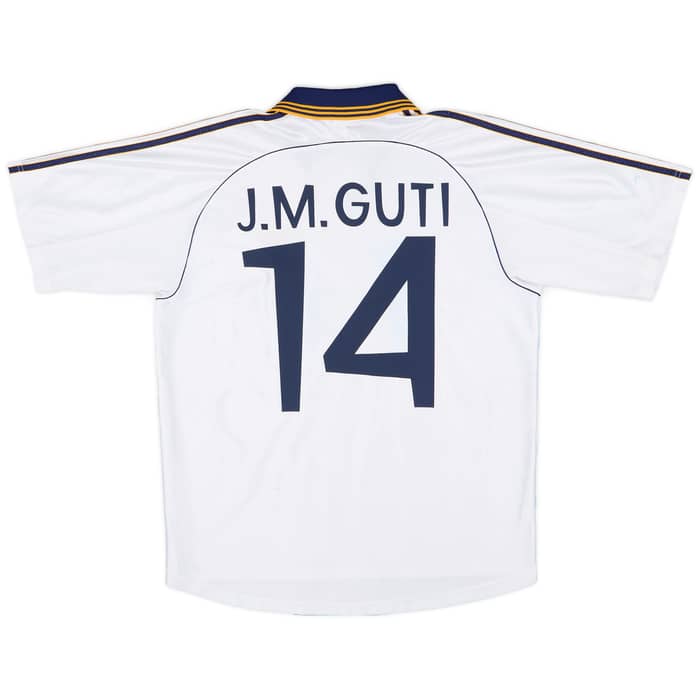 1998-00 Real Madrid Home Shirt J.M.Guti #14 - 8/10 - (M)