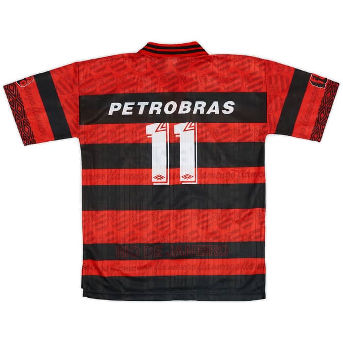 1995-96 Flamengo Centenary Home Shirt #11 - 9/10 - (S.Boys)
