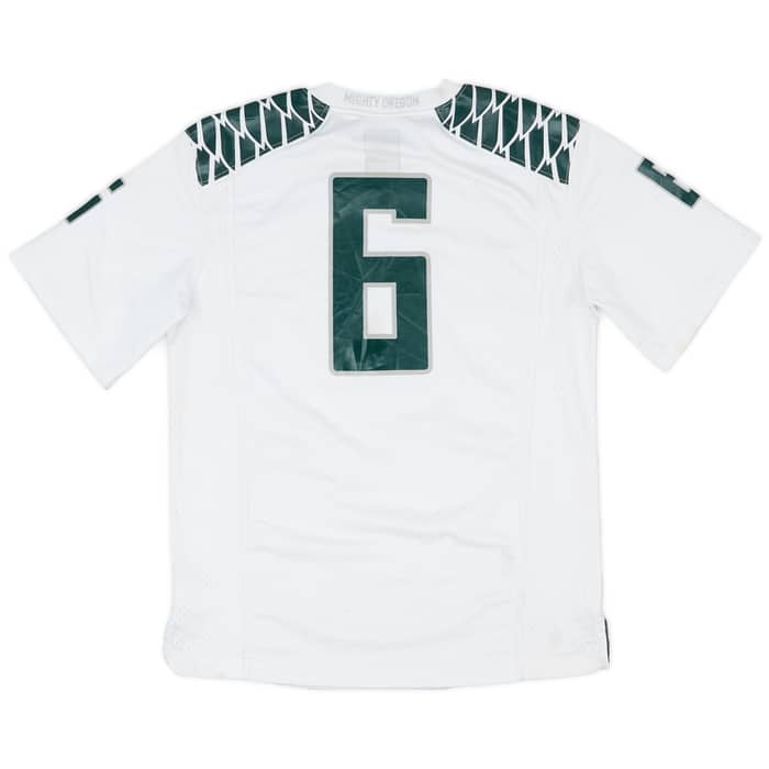2012-13 Oregon Ducks Thomas #6 Nike Away Jersey - 6/10 - (L.Boys)