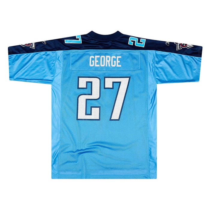 2002-03 Tennessee Titans George #27 Reebok On Field Jersey (Alternate) L