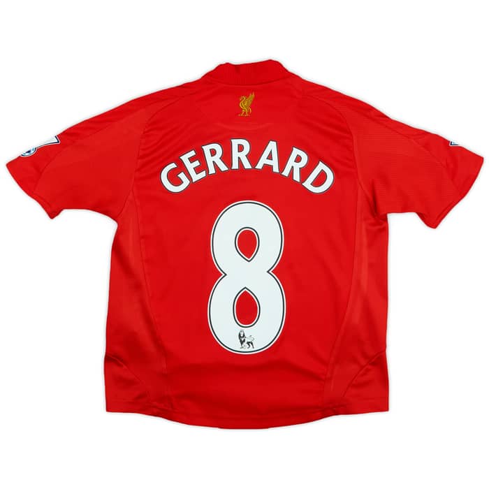 2008-10 Liverpool Home Shirt Gerrard #8 - 8/10 - (7-8 Years)