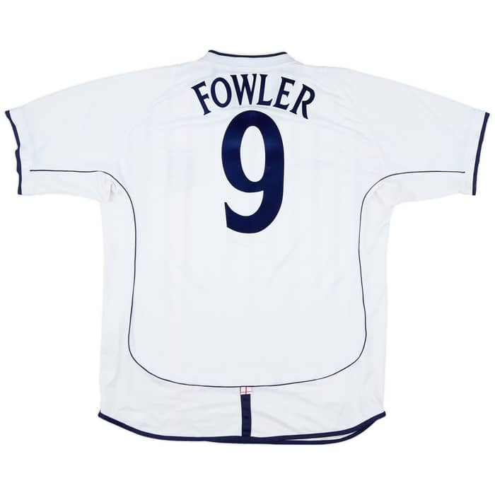 2001-03 England Home Shirt Fowler #9 - 6/10 - (XXL)
