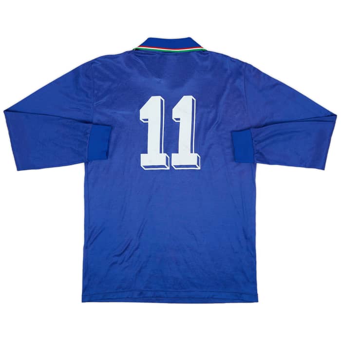 1986-91 Italy Home L/S Shirt #11 - 8/10 - (XL)