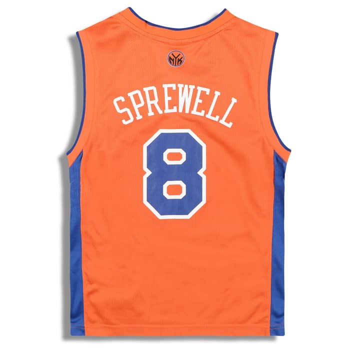 2002-03 New York Knicks Sprewell #8 Reebok Jersey (Alternate) Y