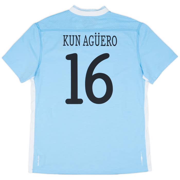 2011-12 Manchester City Home Shirt Kun Aguero #16 - 7/10 - (L)