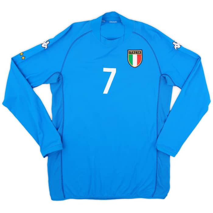 2002 Italy Home L/S Shirt Del Piero #7 - 5/10 - (XL.Boys)