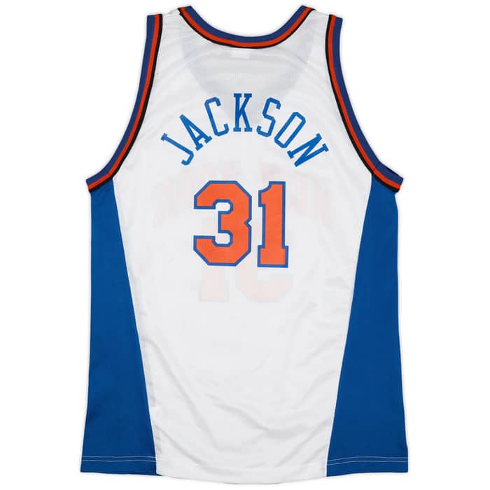 2001-02 New York Knicks Jackson #31 Champion Home Jersey - 9/10 - (L)