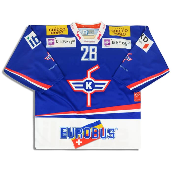 2013-14 Kloten Flyers Gerber #28 Ochsner Jersey (Home) XL