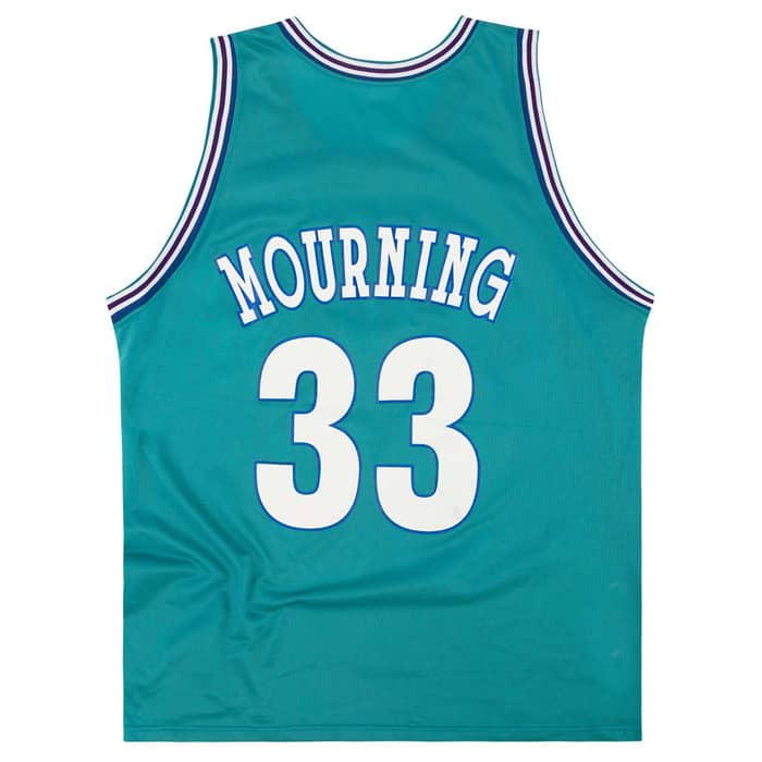 1992-95 Charlotte Hornets Mourning #33 Champion Jersey (Away) L