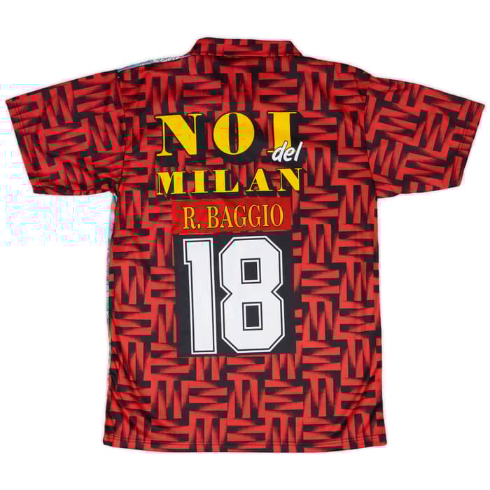 1996-97 AC Milan Graphic Shirt R.Baggio #18 - 8/10 - (S)