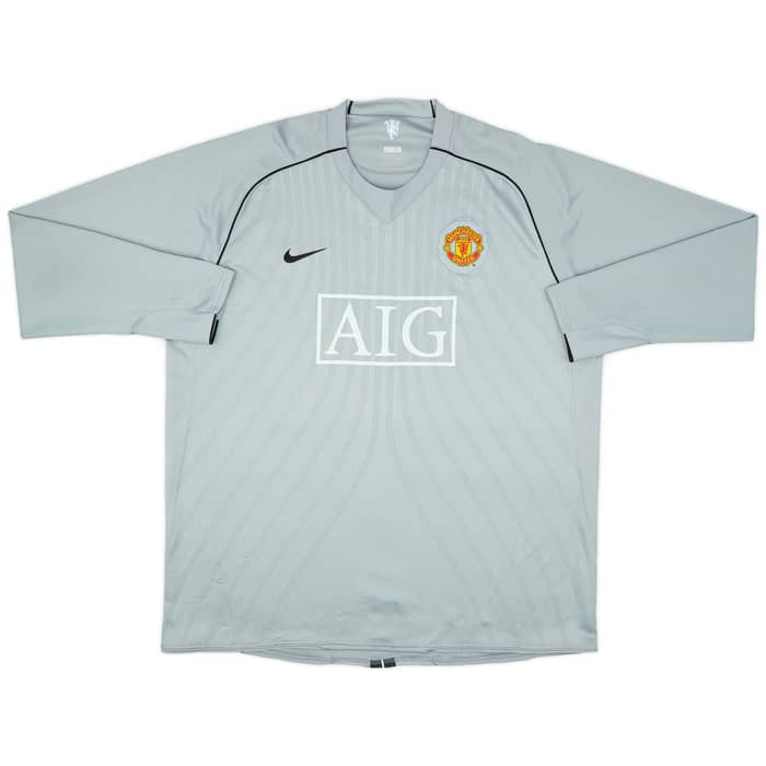 2007-08 Manchester United Player Issue GK Shirt Van Der Sar #1 - 7/10 - (3XL)