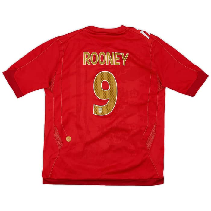 2006-08 England Away Shirt Rooney #9 - 8/10 - (M.Boys)
