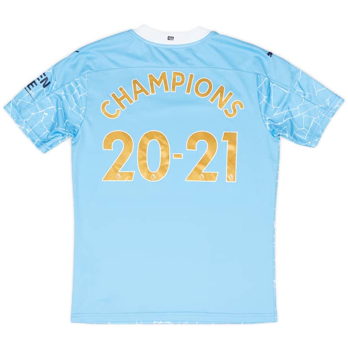 2020-21 Manchester City 'Champions 20-21' Home Shirt - 7/10 - (S)