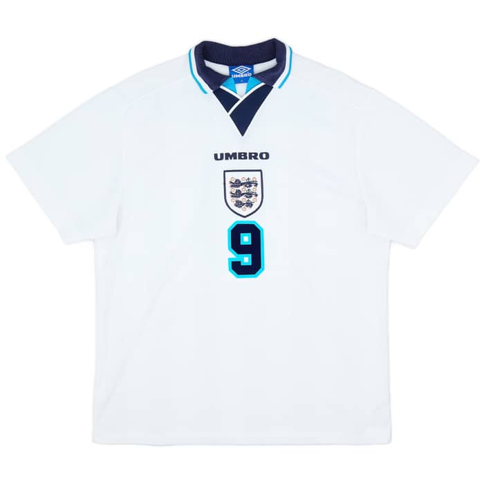 1995-97 England Home Shirt Shearer #9 - 9/10 - (XL)