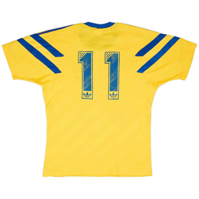1991-92 Sweden Match Issue Home Shirt #11