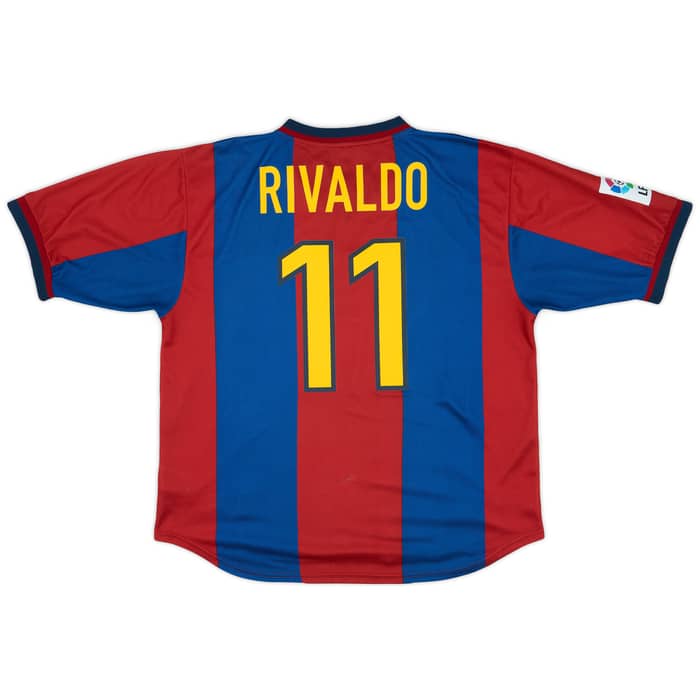 1998-00 Barcelona Home Shirt Rivaldo #11 - 6/10 - (XL)